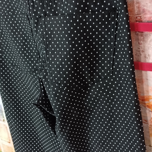 Black and white polka-dot stretched jeans - Picture 5 of 6